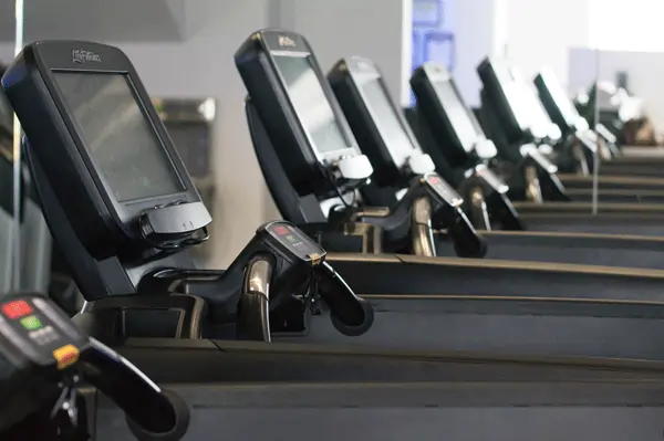 empty gym no one on treadmills