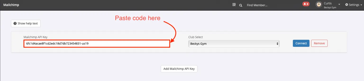 gymmaster mailchimp integration